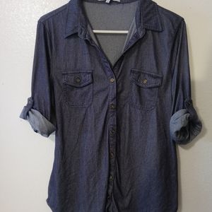 Eden & Olivia Womens Denim Blue Stretch